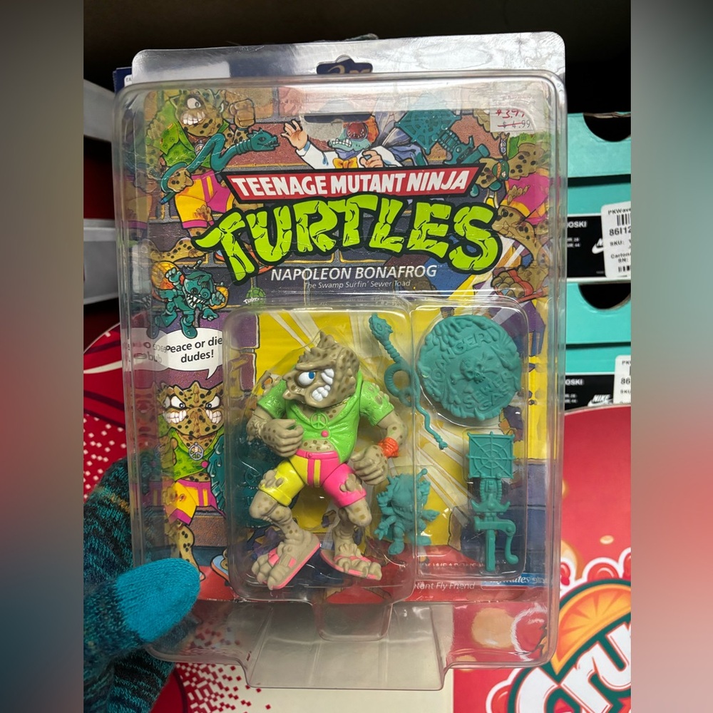 Vintage 1990 Teenage Mutant Ninja Turtles Napoleon Bonafrog Action Figure